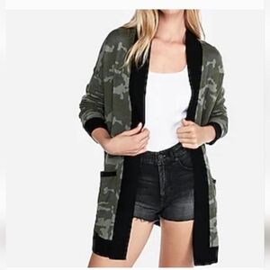 Express Camouflage Cardigan Size Small NWT